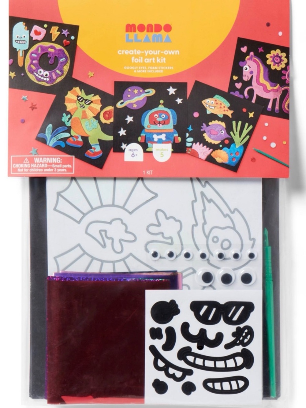 5ct Foil Art Craft Kit - Mondo Llama